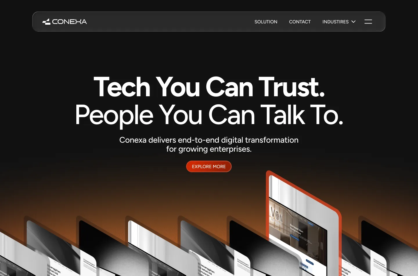 Conexa — Website hero