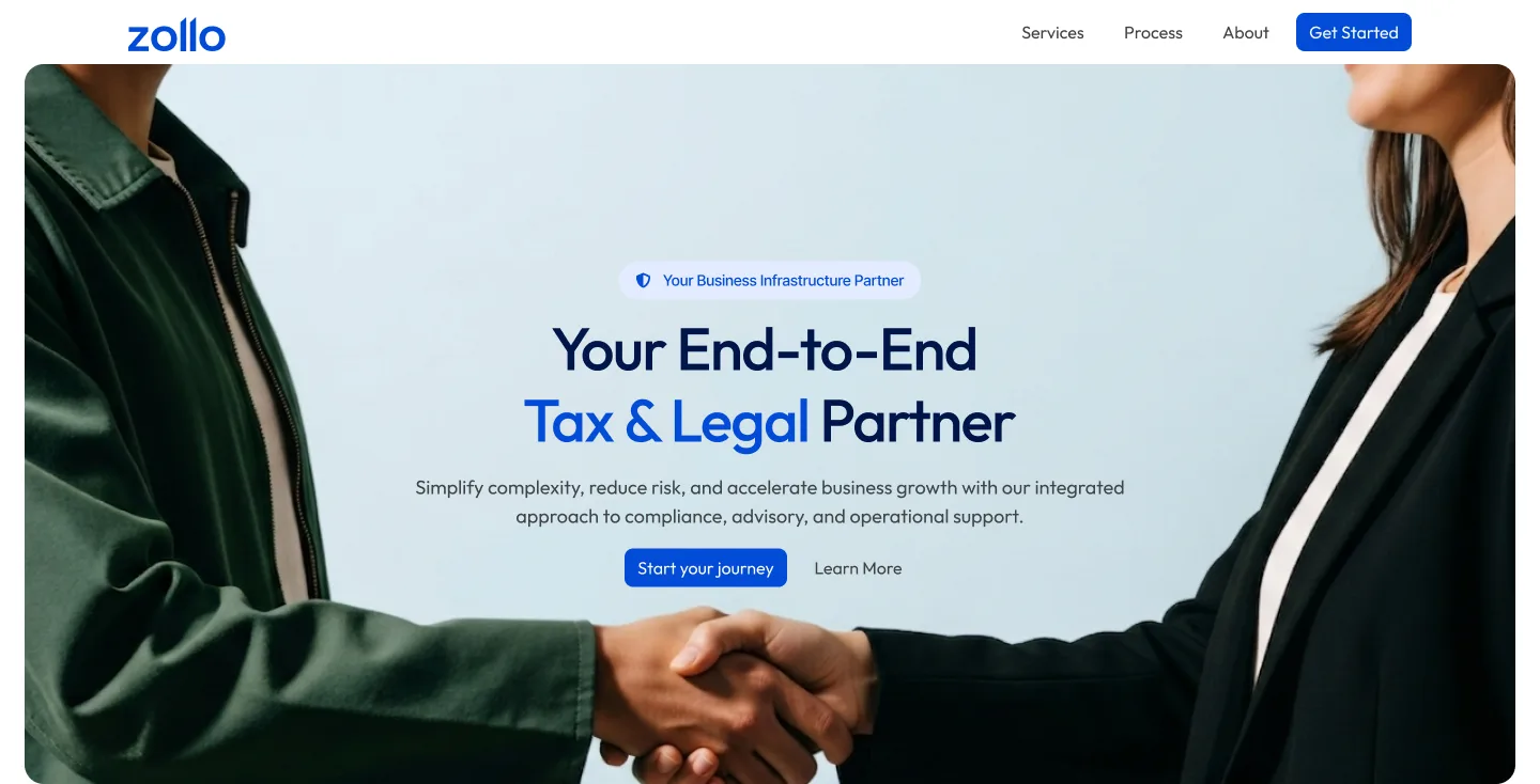 Zollo — Website hero