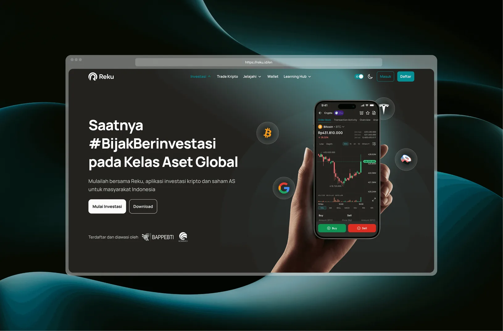 Reku — Investment platform website