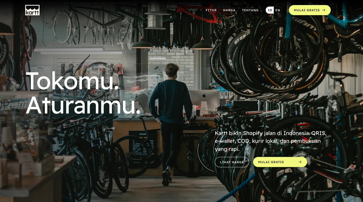 Kartt — Landing page hero