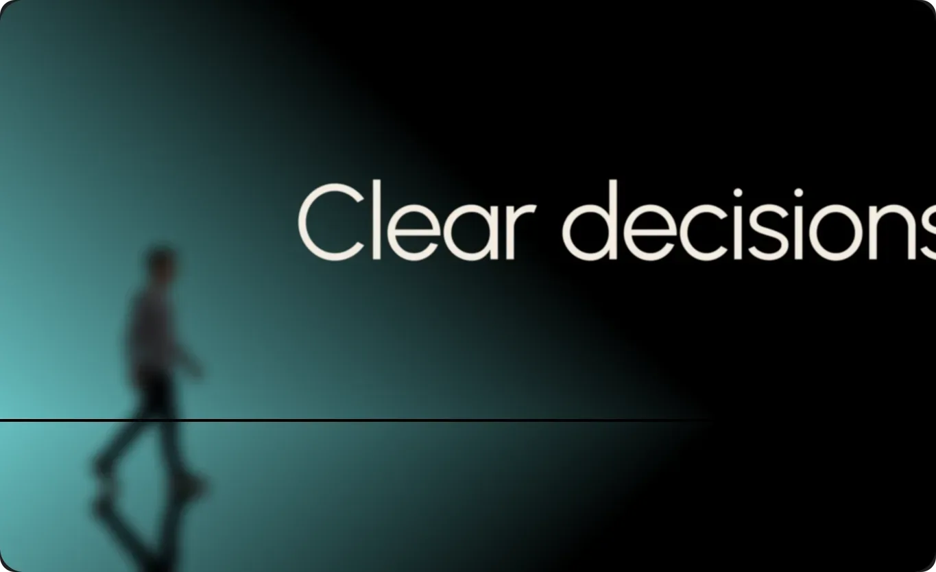 Ontrust — Clear decisions key visual